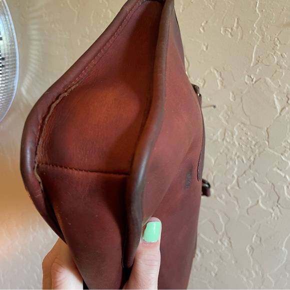 Vintage Coach Slim Satchel Compact Bonnie Cashin Brown Glove Tanned Leather - Picture 10 of 16